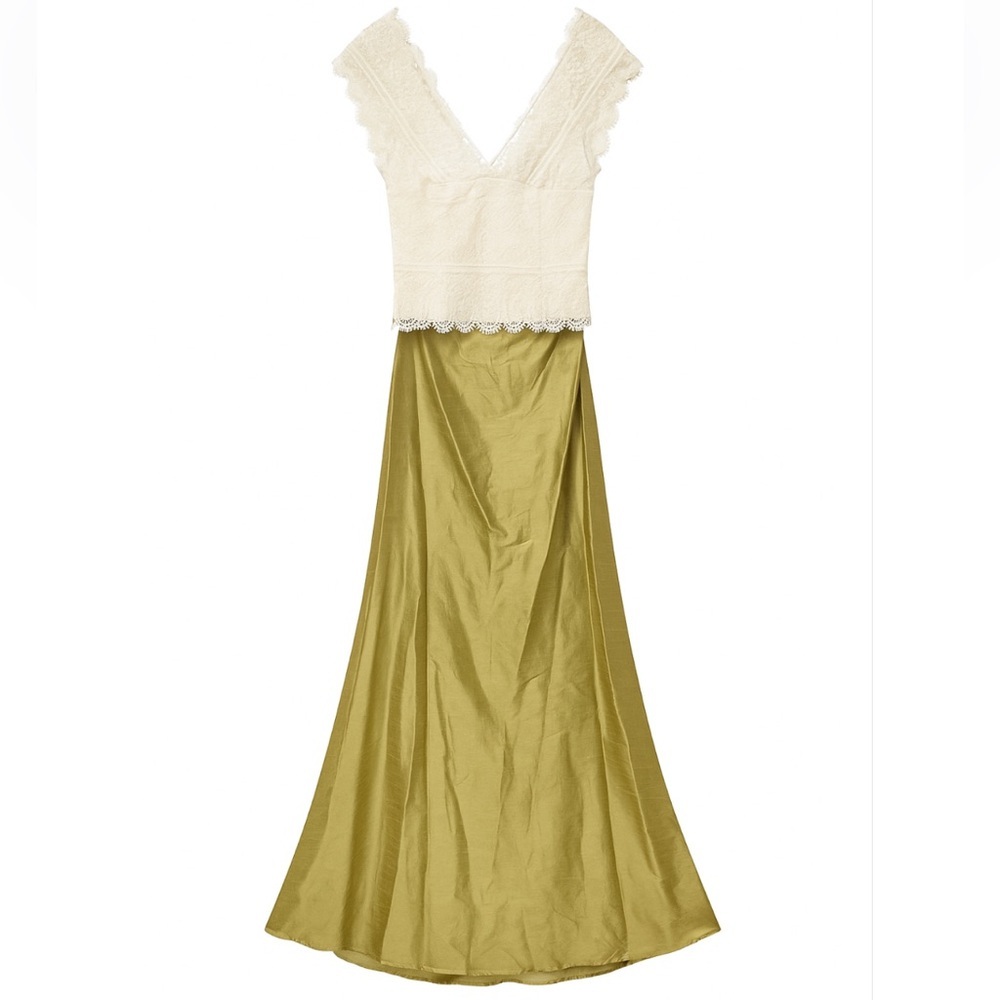 Watters & Watters Vintage Two Piece Silk And Lace Formal Dress NEW